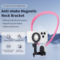 Trépied Smartphone Mamen Vente Chaude pour Autoportrait, Support Magnétique pour Téléphone iPhone 12~15 avec Fixation au Cou en Silicone