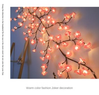 Fleur de cerisier Led Vigne Applique murale Mariage Fête de Noël Décoratif LED Fleurs Lampe