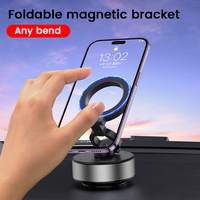 Support de téléphone universel à aspiration magnétique sous vide réglable rotatif à 360 degrés Support de téléphone magnétique double face pour voiture