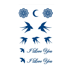 BXTAT Semi-permanente blu succo Genipa tatuaggi bella farfalla rosa rondine braccialetto piume Totem temporaneo - Product Image 5