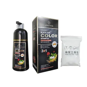 China JIAYING Oem Ginseng Ammonia Free Color Brown Fast Black Hair Color Shampoo Hair Dye Shampoo