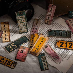 25 autocollants pour cartes rigides par paquet Codage Archive Series Vintage Labels Handbook Decorative Material 6 - Product Image 4