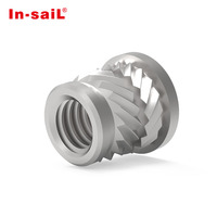 SL/SHK Brass Threaded Inserts Heat Set Inserts for Plastic Housing Ultrasonic Press-In Threaded Inserts 2-56 M2-M12