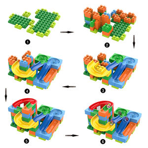 98 pièces de jeu de <span class=keywords><strong>labyrinthe</strong></span> miniature en plastique, jeu de construction de briques, jeu de billes - Product Image 4