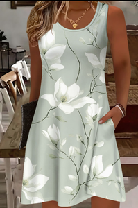 Robe élégante maxi à col rond et manches courtes, design personnalisé, pour femmes grandes tailles, <span class=keywords><strong>XL</strong></span>, 100% polyester - Product Image 2