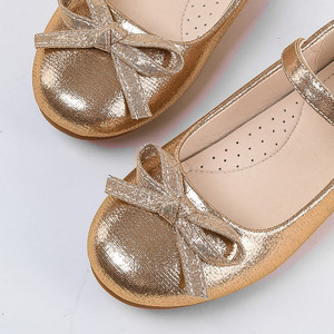 Children's Baby <b>Shoes</b> School for Girls New Baby Cute Gold Girl Princess <b>Shoes</b> <b>Soft</b> and Comfortable Leather - Product Image 3