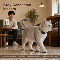 Traceur GPS pour animaux de compagnie P03, suivi en temps réel, surveillance de l'activité, accès à l'application gratuite, design compact, longue durée de vie de la batterie