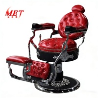 Fauteuil de Barbier Professionnel Rétro Meientai pour Salon de Coiffure – Durable, Marron, Blanc, Or, Vert, Gris – Chaise de Lavage pour Barbier