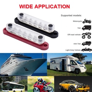 Barras colectoras Terminal de 300 amperios Línea de bloque de distribución de energía Barra colectora eléctrica de 12V 7 X Poste M6 para coche Barco marino - Product Image 5