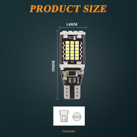Super lumineux 2016 48SMD T15 LED W16W feux de recul de voiture Canbus ampoule blanc rouge ambre lampe de frein de secours universel 12V 5W