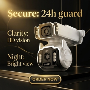 Cámara <span class=keywords><strong>WiFi</strong></span> OEM de Doble Lente, Cámara de Video Inalámbrica para Interiores y Exteriores, Seguimiento Automático, Visión Nocturna a Todo Color, Cámara PTZ H.265 - Product Image 2