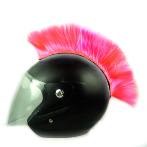Parrucche Mohawk per Casco, Parrucche Skinhead, Patch di <span class=keywords><strong>Capelli</strong></span>, Protesi Capillare per Bicicletta, Moto, Ciclismo, Scooter, Polo, Sci (Casco Non Incluso) - Product Image 5
