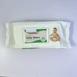 卸売ベビーワイププライベートラベル無香料Oragnicベビーウェットワイプ敏感な赤ちゃんの処分布クリーン