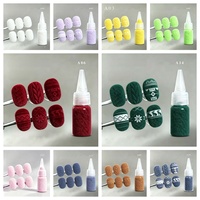 30 Couleurs de Poudre de Fibres Floquées Moelleuses 2g, Poudre de Velours Floqué Effet Diamant pour Ongles, Pigment pour Nail Art, Décoration DIY