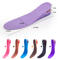Taille libre 2 couches Pvc hauteur semelles réglables 5cm up coussin d'air hauteur augmentant chaussures semelle intérieure