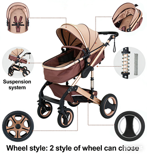 Cochecito de <span class=keywords><strong>Bebé</strong></span> de Lujo 3 en 1, Carrito de <span class=keywords><strong>Bebé</strong></span>, Silla de Paseo, Kinderwagen con Asiento para Automóvil, Cochecito Plegable 3 en 1 con Bolsa para Mamá - Product Image 3