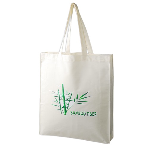 Degradable white natural bamboo fiber tote bag