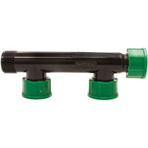 Colector con 2 Salidas y Conector de Agua de Jardín de 1 Pulgada para Sistemas de Riego - Product Image 1