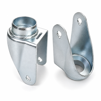 Support de roue pivotante industrielle robuste en acier au carbone zingué pour chariot et mobilier – Pièce de rechange