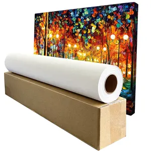 115g To 410g Poly Cotton Digital Printing Canvas Roll Photo Canvas Painting Canvas Roll For Printing