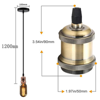 Adaptateur de douille vintage E27, base de lampe industrielle rétro en aluminium, support de lampe à vis Edison, suspension, 250V, certifié CE ROHS