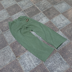 Pantalon de survêtement en coton vert personnalisé avec logo, taille élastique, imprimé caoutchouc en relief, décontracté, pour homme, style streetwear automne - Product Image 2