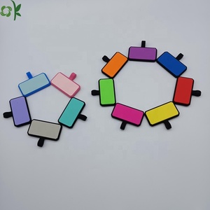 OKSILICONE Soundless Slide on Collar Etiquetas de identificación de perro Nombre de mascota ID Perro Etiqueta de Mascota para mascotas Forma de polígono sólido Gancho de silicona 7g CN;GU - Product Image 3