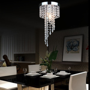JYLIGHTING Modern <strong>Silver</strong> Pendant <strong>Light</strong> Indoor Decorative Metal and Crystal Hanging Kitchen Led <strong>Light</strong> <strong>Ceiling</strong> for Dinnerroom bar - Product Image 1