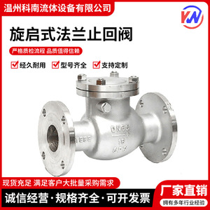 Clapet anti-retour à bride pivotante H44W-16P DN50 en acier inoxydable pour utilisation à l'eau à température normale - Product Image 1