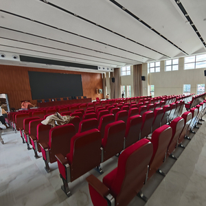 Chaises de théâtre empilables rembourrées en métal à prix de gros pour meubles d'auditorium, chaise d'église rembourrée - Product Image 4