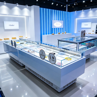 Réfrigérateur à desserts R290 d'usine OEM avec cadre en acier galvanisé et étagères réglables pour café, pâtisserie, confiserie