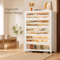 Meuble à chaussures métallique grande capacité, organisateur de rangement en acier pour l'entrée de la maison et le rangement de jardin