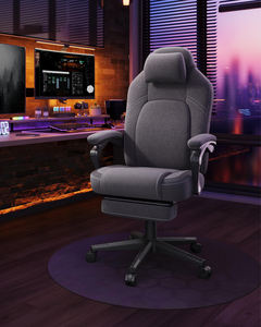 Chaises de bureau confortables à bas prix en provenance de Chine, en tissu gris, ergonomiques, petites, pour le personnel, le travail, les tâches informatiques - Product Image 3