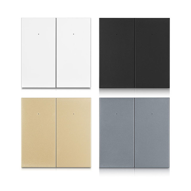 LEDEAST DS-1081WN Tuya Smart Switch APP Remote Control Smart Light Wall Button Switch 2 Gang Panel Google Home Alexa