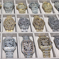 Montre de luxe Hip Hop Iced Out avec diamants Moissanite VVS pour Carter Watch, montre de luxe VVS à cadran numérique, montres mécaniques automatiques