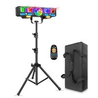 Lumières de DJ pour les fêtes avec support, lumière de scène de DJ 7 en 1, lumière laser activée par le son et DMX pour les bars, les événements de groupe, les mariages, Noël
