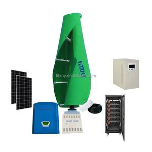 Usage domestique 200w 600w système hybride éolien et solaire maison résidentielle en gros axe vertical éolienne - Product Image 1