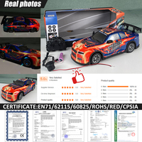 Voiture de drift RC Zhorya à l'échelle 1/16, télécommandée, haute vitesse, 2,4 GHz, avec lumières LED