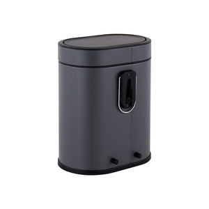 <span class=keywords><strong>Cubo</strong></span> de <span class=keywords><strong>Basura</strong></span> Colgante de Cocina de 5L, Diseño Delgado, Montado en la Pared, con <span class=keywords><strong>Cubo</strong></span> Interior, Color Gris, en Oferta - Product Image 3