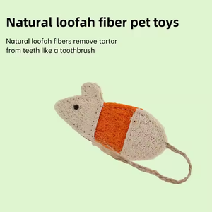 Jouets à mâcher naturels en loofah pour chat, pour le nettoyage des dents et le plaisir personnel, utilisables en intérieur et en extérieur - Product Image 3