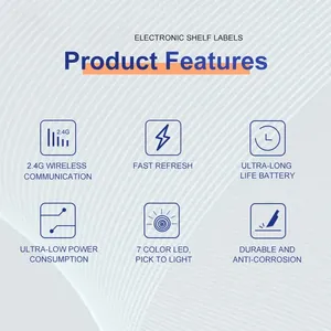 Aieink 12.5 inch kỹ thuật số giá tag E Ink epaper điện tử ESL Kệ nhãn OEM Đặc điểm kỹ thuật cho cửa hàng tạp hóa sử dụng - Product Image 4