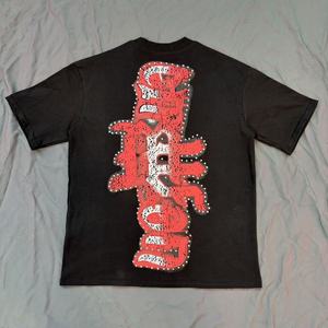 T-shirt da uomo American High Street Hot Diamond, Hip Hop, con stampa grafica DTG a maniche corte, motivo Mixed Emotion Angel, <span class=keywords><strong>abbigliamento</strong></span> da uomo di design. - Product Image 6