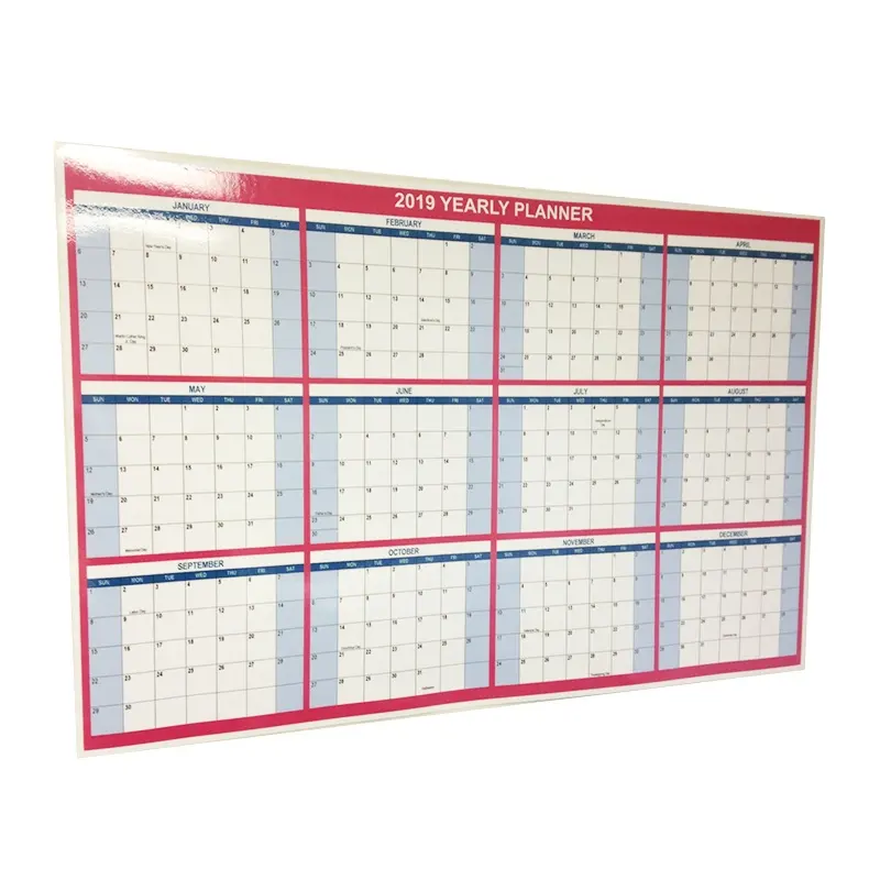 365 Dagen Maandelijkse Droge Wissen Perpetual Muur Kalenders Whiteboard Papier Magnetische Kalender