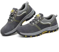 Zapatos de seguridad elegantes para hombre, botas con punta de acero negra, forro de goma, de alta calidad