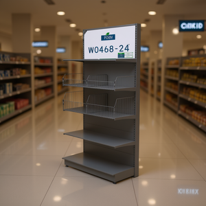 FQJM Display Shelf W0468-24 5 Tier Metal Adjustable Height Freestanding Indoor Store Rack - Product Image 2