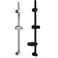 Fournisseurs de Supermarché Support de Rail de Douche en Acier Inoxydable Kit de Rail de Douche Réglable Barre Coulissante en Acier Inoxydable