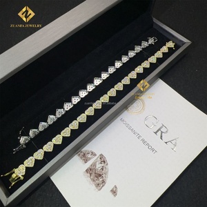 Envío Directo, en Existencia, Joyería Brillante, Elegante Pulsera Cubana de Plata de Ley 925 de 8 mm con Diamantes de Moissanita Estilo Hip Hop - Product Image 5