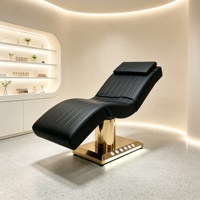 Lit de beauté de luxe, équipement de beauté électrique pour le visage, lit de massage en éponge et table de spa pour salon de beauté