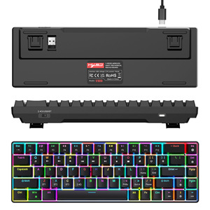 Furycube V68 68-Key Mechanical Gaming Keyboard Wired <b>USB</b>-<b>C</b> RGB Backlit Anti-Ghosting <b>Plug</b> Play Custom Rotary Knob PBT Keycaps - Product Image 6
