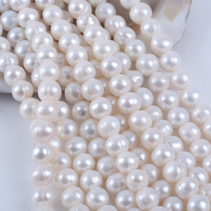 Perlas de Agua Dulce de 9-10 mm al por Mayor de Zhuji, Perlas Naturales Semiterminadas para Hacer Collares o Pulseras - Product Image 2